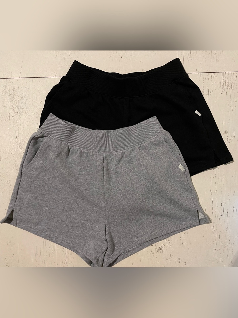 Athletic Works Women’s Athletic Shorts in Black & Gray, NWOT, set of 2, SML